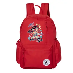 Converse Полиэстеровый рюкзак обычный унисекс красный, Graffiti Bear