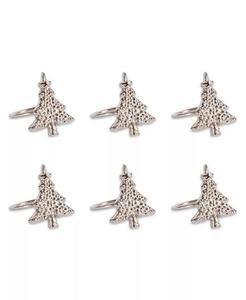 Кольцо для салфеток «Рождественская елка», набор из 6 шт Design Imports, серебро