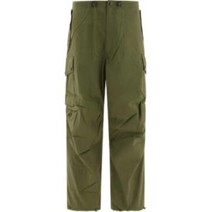 Филд брюки прямого кроя со шнурком Needles, зеленые