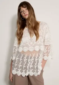 Вышитая многослойная блузка Apricot, White