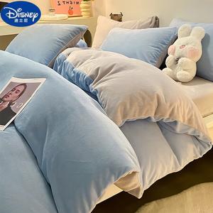 Disney Пододеяльник из молочного вельвета 200х230 см, двусторонний флис, цвет Baby Blue Light Gray