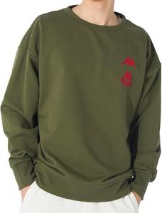 Мужская толстовка с круглым вырезом и логотипом спереди 244309 Kappa, зеленый