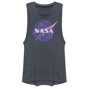 Футболка с мускулистым логотипом NASA для юниоров с потертостями и оригинальным логотипом Licensed Character