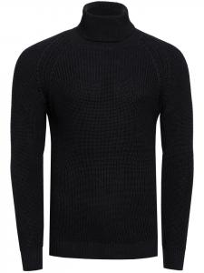 Rusty Neal Плотный вязаный облегающий свитер с высоким воротником черного цвета