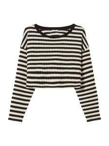 Свитер Bershka, черный/белый