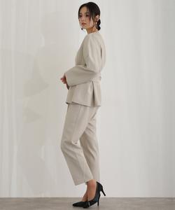 Брючный костюм-тройка с поясом Pourvous, цвет Beige