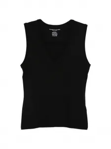 Топ-майка с V-образным вырезом Majestic Filatures, черный