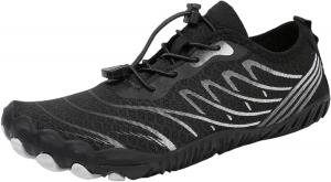 Босоногие кроссовки для походов для женщин и мужчин, быстро сохнущие, водонепроницаемые, противоскользящие, заземляющие, для бега, здоровые спортивные кроссовки, легкие, для пляжа, плавания и активного отдыха на улице Generic, Black