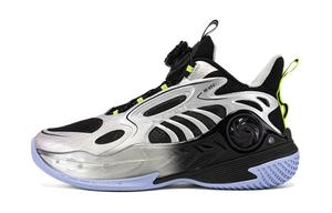 361°KIDS Детские баскетбольные кроссовки с амортизацией, дышащие, с низким верхом, серебристо-черные