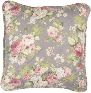 Чехол на подушку Clayre & Eef 40x40 см Серый Зеленый Полиэстер Хлопок Квадратный Clayre&Eef