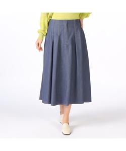 Юбка из фактурной ткани шамбре