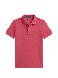 Рубашка поло с короткими рукавами и вышитым логотипом Polo Ralph Lauren Kids, красный