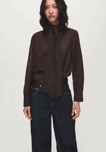 Блуза Mango Blouse, Chocolate/Brown