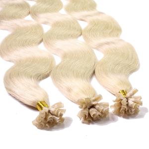 Накладные волосы bonding extensions echthaar #10/0 hell-lichtblond 1g Hair2Heart, 50cm, количество 25 шт.