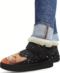 Зимние женские ботинки, удобные, теплые, с противоскользящей подошвой, мягкие утепленные ботинки до щиколотки для дома и улицы, для снега Gdxynsmny, Cut Cat