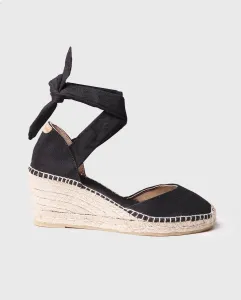 Женские эспадрильи на танкетке из ткани, завязывающиеся на щиколотке Toni Pons, черный