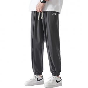 Повседневные брюки Unisex тонкие с манжетами Jeep, темно-серый