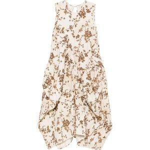 Цветочное платье миди без рукавов UMA WANG, коричневый