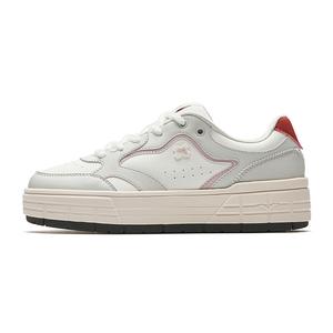 ANTA Low top Platform Casual Women's Ivory White/Digital Mist Gray/Rust Red
