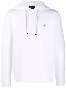 Худи с нашивкой-логотипом EMPORIO ARMANI, белый