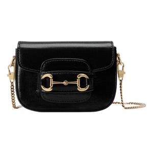 Сумка horsebit 1955 super mini bag 'black' Gucci, черный