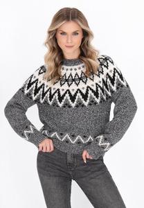 Джемпер DreiMaster Jumper, Black Multicolor/Light Grey
