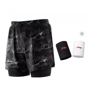 LINING Спортивные шорты мужские черный серый цвет