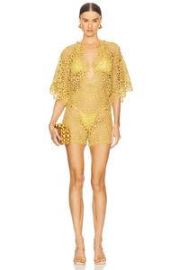 Прямоугольный комбинезон-шорты Norma Kamali, asparagus