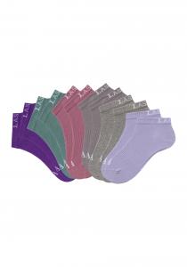 Носки LASCANA ACTIVE, Taupe/Jade/Light Purple/Dark Purple/Eosin