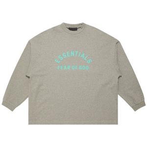 Футболка Fear of God Essentials Long-Sleeve T-Shirt, Dark Heather Oatmeal