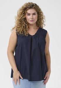 Блуза Top Kaffe Curve, темно-синий