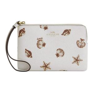 COACH Кожаный клатч с угловой молнией