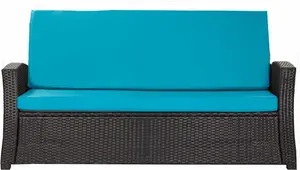 Подушка для скамейки 110×60×50x7 см, синяя - подушка для сиденья садовой скамейки со съемным чехлом, удобная обивка для улицы и террасы