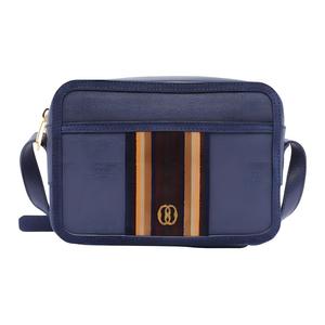 BALLY Кожаная сумка для фотоаппарата через плечо мужская синяя