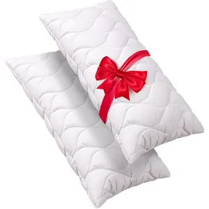 Подушка из микрофибры 2 по цене 1, подушка, одна подушка бесплатно, 40x80 см, 80x80 см Наполнение: 100% полиэстер Чехол: микрофибра Экономичный набор, 1 шт., эргономичная, долговечная, высокого качества, подушка в экономичном наборе John Cotton, белый