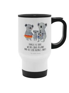 Mr. & Mrs. Panda Термокружка с изображением семьи коал и надписью белого цвета