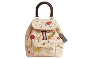 X OBSERVED By US Collaboration Рюкзак из кожи коровы женский хаки COACH