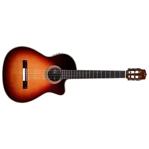 Оркестр Cordoba Fusion CE Tear Drop Burst - верх из цельного канадского кедра, задняя и боковые поверхности из палисандра с звукоснимателем и чехлом для гитары Gator