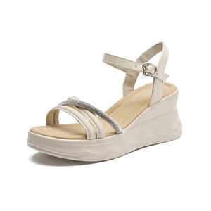 Женские сандалии с одним ремешком цвета экрю Spider King, Ecru