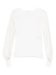 Рубашка с вырезами и длинными рукавами D.Exterior, белый