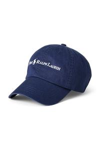 Хлопковая бейсболка спортивная кепка Polo Ralph Lauren, темно-синий