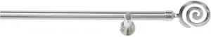 Карниз Good Life "Espiral", 1 направляющая, фиксированного размера 400 см, Ø 20 мм, цвет edelstahlfarben