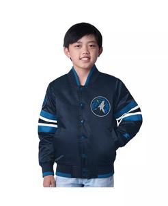 Куртка на кнопках для больших мальчиков и девочек Navy Minnesota Timberwolves Scout Varsity Starter