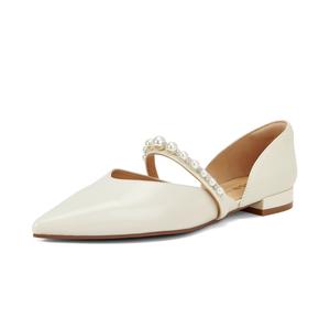 Сандалии с ремешками на низком каблуке женские PT'SON, экрю