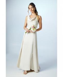 Платье подружки невесты без рукавов с воротником-хомутом Coast, Champagne