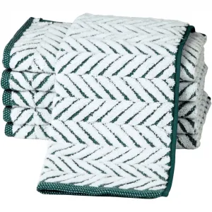 Гостевые полотенца Sensual 9002 в стиле косы Ross, Moosgrün / weiß