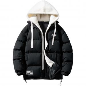 Пуховик Unisex Hooded Thickened Jeep, pure черный