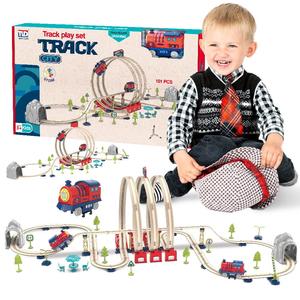 Складной электропоезд для детей 101 el железнодорожные пути поезд локомотив поезд наклейки набор Sun Baby