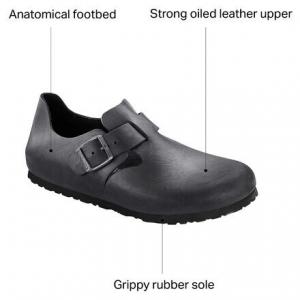 Кожаная обувь London мужская Birkenstock, цвет Black Oiled Leather