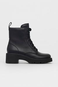 Ботинки женские Milah Camper кожаные байкерские, черный